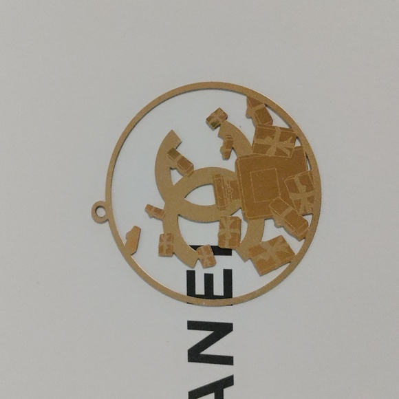 Chanel Gold Logo Cutout Ornaments.(2) New! - Picture 4 of 6